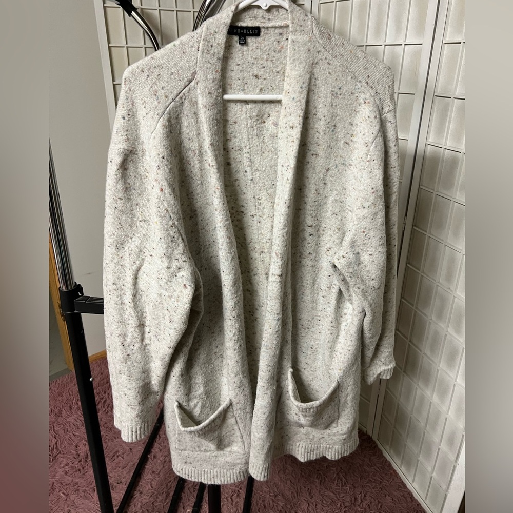 3xl cardigan multi colored speckles